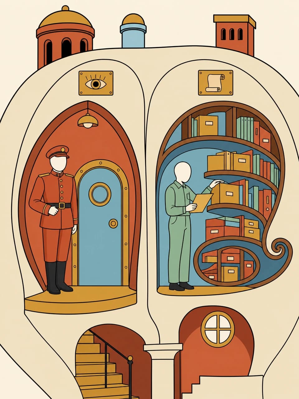 El guardia y el bibliotecario