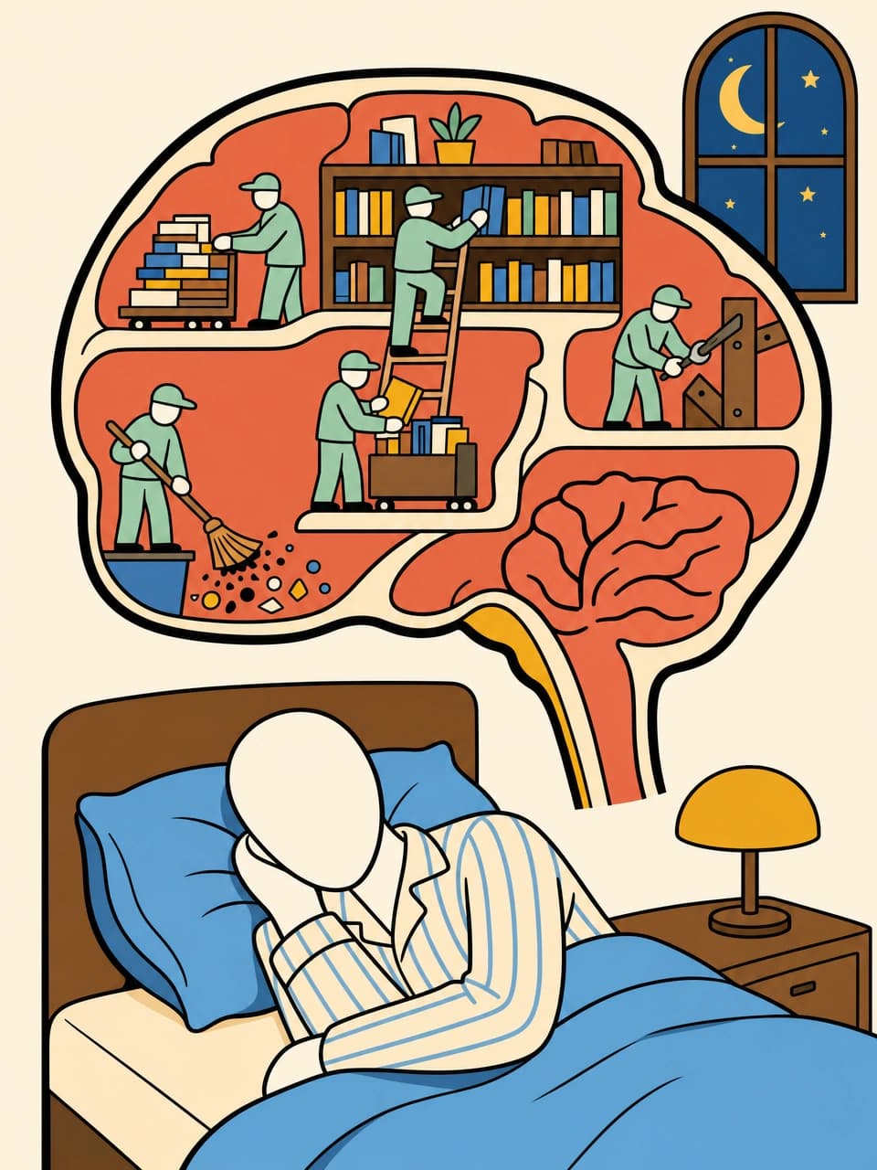 Dormido, tu cerebro trabaja el doble
